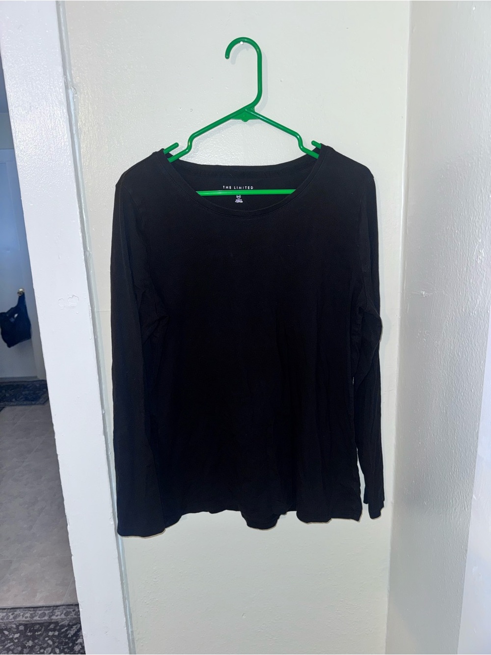 The Limited Black Long Sleeve Crewneck Top